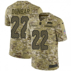 Nike Seahawks 22 Quinton Dunbar Camo Men Stitched NFL Limited 2018 Salute To Service Jersey