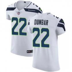 Nike Seahawks 22 Quinton Dunbar White Men Stitched NFL New Elite Jersey