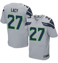 Nike Seahawks #27 Eddie Lacy Grey Alternate Mens Stitched NFL Elite Jersey