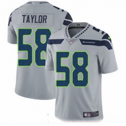 Nike Seahawks 58 Darrell Taylor Grey Alternate Men Stitched NFL Vapor Untouchable Limited Jersey