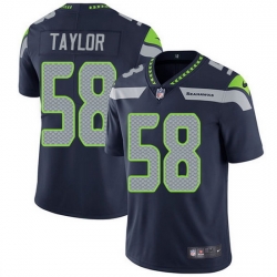 Nike Seahawks 58 Darrell Taylor Steel Blue Team Color Men Stitched NFL Vapor Untouchable Limited Jersey