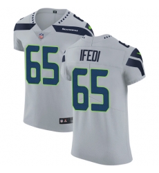 Nike Seahawks #65 Germain Ifedi Grey Alternate Mens Stitched NFL Vapor Untouchable Elite Jersey