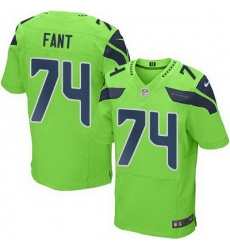 Nike Seahawks #74 George Fant Green Mens Stitched NFL Elite Rush Jersey