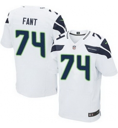 Nike Seahawks #74 George Fant White Men Stitched NFL Elite Jersey