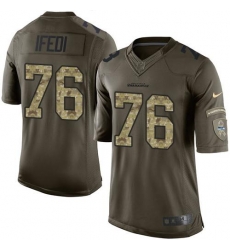 Nike Seahawks #76 Germain Ifedi Green Mens Stitched NFL Limited Salute to Service Jersey