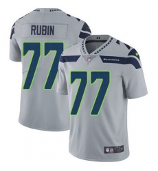 Nike Seahawks #77 Ahtyba Rubin Grey Alternate Mens Stitched NFL Vapor Untouchable Limited Jersey
