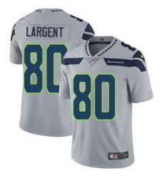 Nike Seahawks #80 Steve Largent Grey Alternate Mens Stitched NFL Vapor Untouchable Limited Jersey