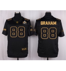 Nike Seahawks #88 Jimmy Graham Black Mens Stitched NFL Elite Pro Line Gold Collection Jersey