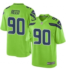 Nike Seahawks #90 Jarran Reed Green Mens Stitched NFL Limited Rush Jersey