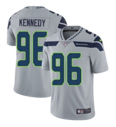 Nike Seahawks #96 Cortez Kennedy Grey Alternate Mens Stitched NFL Vapor Untouchable Limited Jersey