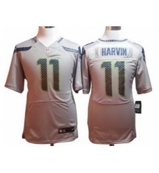 Nike Seattle Seahawks 11 Percy Harvin Grey Elite NFL Jersey
