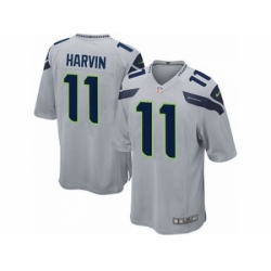 Nike Seattle Seahawks 11 Percy Harvin Grey Game NFL Jersey
