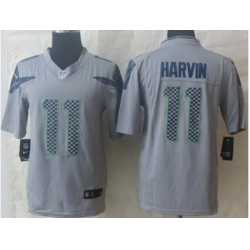 Nike Seattle Seahawks 11 Percy Harvin Grey LIMITED NFL Jersey