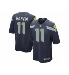 Nike Seattle Seahawks 11 Percy Harvin blue Game NFL Jersey