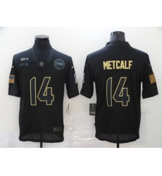 Nike Seattle Seahawks 14 DK Metcalf Black 2020 Salute To Service Limited Jersey