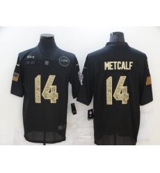 Nike Seattle Seahawks 14 DK Metcalf Black Camo 2020 Salute To Service Limited Jersey
