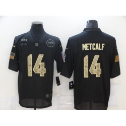 Nike Seattle Seahawks 14 DK Metcalf Black Camo 2020 Salute To Service Limited Jersey