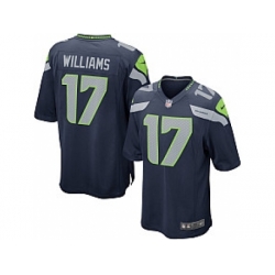 Nike Seattle Seahawks 17 Mike Williams Blue Game NFL Jersey