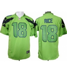 Nike Seattle Seahawks 18 Sidney Rice Green Game NFL Jersey