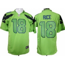 Nike Seattle Seahawks 18 Sidney Rice Green Game NFL Jersey