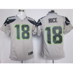 Nike Seattle Seahawks 18 Sidney Rice Grey Game NFL Jersey