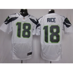 Nike Seattle Seahawks 18 Sidney Rice White Elite NFL Jersey