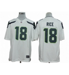 Nike Seattle Seahawks 18 Sidney rice white Limited NFL Jersey