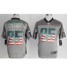 Nike Seattle Seahawks 25 Richard Sherman Grey Elite USA Flag Fashion Shadow NFL Jersey