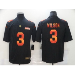 Nike Seattle Seahawks 3 Russell Wilson Black Colorful Fashion Limited Jersey