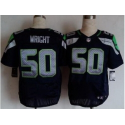 Nike Seattle Seahawks 50 K.J. Wright Blue Elite NFL Jersey
