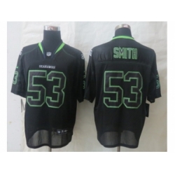 Nike Seattle Seahawks 53 Malcolm Smith Black Elite Lights Out NFL Jersey