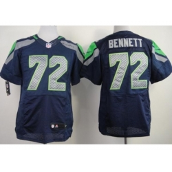 Nike Seattle Seahawks 72 Michael Bennett Blue Elite NFL Jersey
