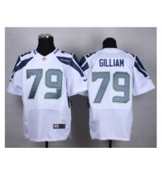 Nike Seattle Seahawks 79 Garry Gilliam white Elite NFL Jersey