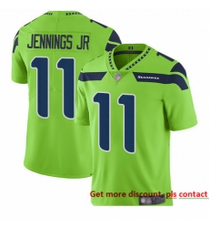 Seahawks 11 Gary Jennings Jr  Green Men Stitched Football Limited Rush Jersey