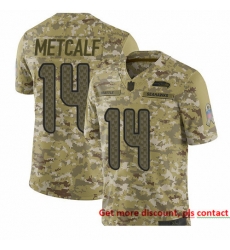 Seahawks 14 D K  Metcalf Camo Men Stitched Football Limited 2018 Salute To Service Jersey