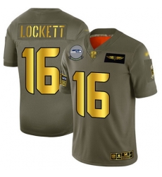 Seahawks 16 Tyler Lockett Camo Gold Men Stitched Football Limited 2019 Salute To Service Jersey