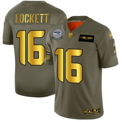 Seahawks 16 Tyler Lockett Camo Gold Men Stitched Football Limited 2019 Salute To Service Jersey