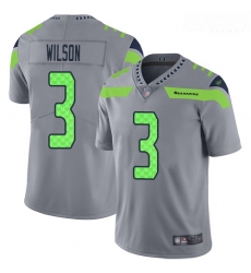 Seahawks 3 Russell Wilson Gray Men Stitched Football Limited Inverted Legend Jersey