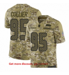 Seahawks 95 L J  Collier Camo Men Stitched Football Limited 2018 Salute To Service Jersey
