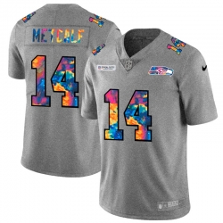 Seattle Seahawks 14 DK Metcalf Men Nike Multi Color 2020 NFL Crucial Catch NFL Jersey Greyheather