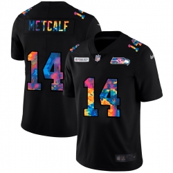 Seattle Seahawks 14 DK Metcalf Men Nike Multi Color Black 2020 NFL Crucial Catch Vapor Untouchable Limited Jersey
