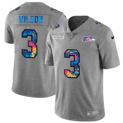 Seattle Seahawks 3 Russell Wilson Men Nike Multi Color 2020 NFL Crucial Catch NFL Jersey Greyheather