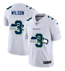 Seattle Seahawks 3 Russell Wilson White Men Nike Team Logo Dual Overlap Limited NFL Jersey