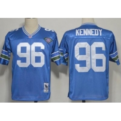 Seattle Seahawks 96 Kennedy Blue Throwback 1994 NFL Jerseys