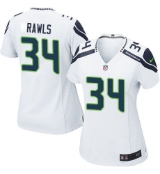 Nike Seahawks #34 Thomas Rawls White Womens Stitched NFL Elite Jersey