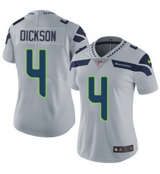 Nike Seahawks 4 Michael Dickson Grey Alternate Womens Stitched NFL Vapor Untouchable Limited Jersey