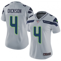 Nike Seahawks 4 Michael Dickson Grey Alternate Womens Stitched NFL Vapor Untouchable Limited Jersey