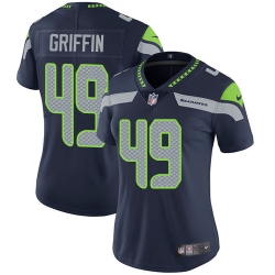 Nike Seahawks #49 Shaquem Griffin Steel Blue Team Color Womens Stitched NFL Vapor Untouchable Limited Jersey