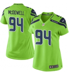 Nike Seahawks #94 Malik McDowell Green Womens Stitched NFL Limited Rush Jersey