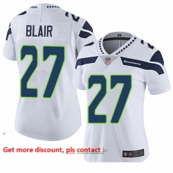 Seahawks 27 Marquise Blair White Women Stitched Football Vapor Untouchable Limited Jersey